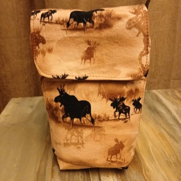 New Western Mini Pouch Sling Travel Bag Crossbody Deer Elk Tribal Sarape stripe - Picture 6 of 16